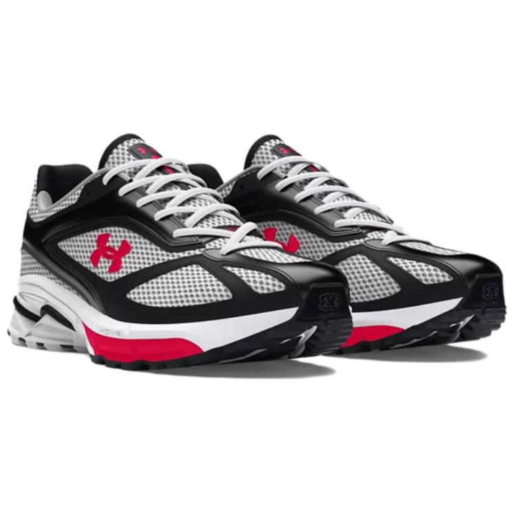 Under Armour Apparition Distant Grey Black Red Unisex Sneakers Inferno-Red 3027595-107