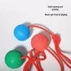 Durable Elastic Dog Toy Ball with Teething Rope Knot - Solid Pet Play Ball