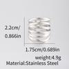 1Pcs Female Stainless Steel Open Ring, Geometric Ring, Exaggerated Accessory Ring