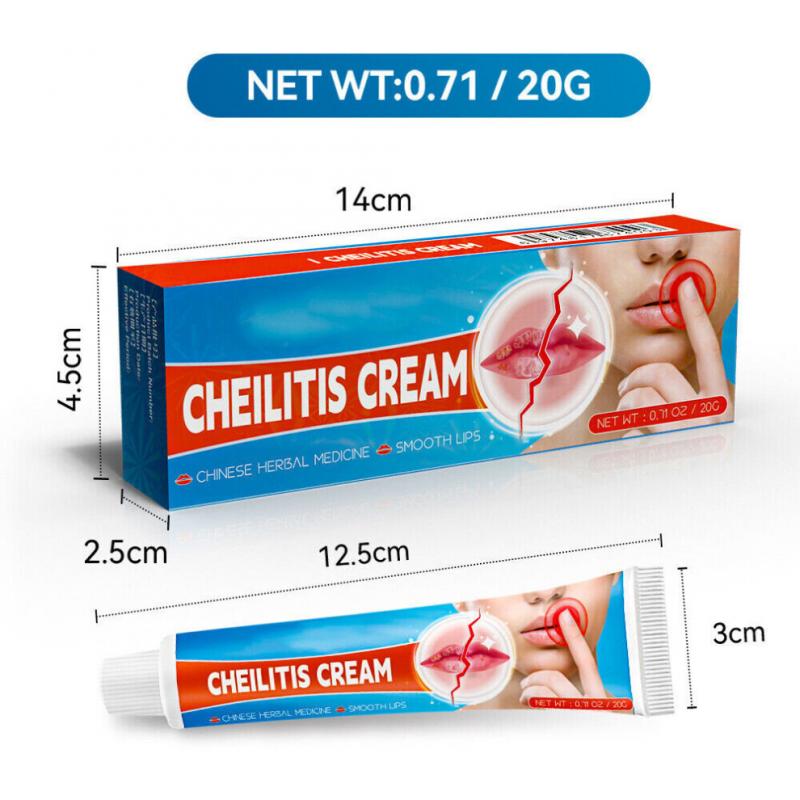 20g Cheilitis Cream for Dry Chapped Cracked Peeling and Bleeding