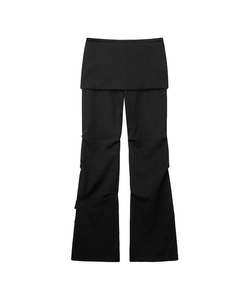 Lense Bootcut Skirt Pants Black