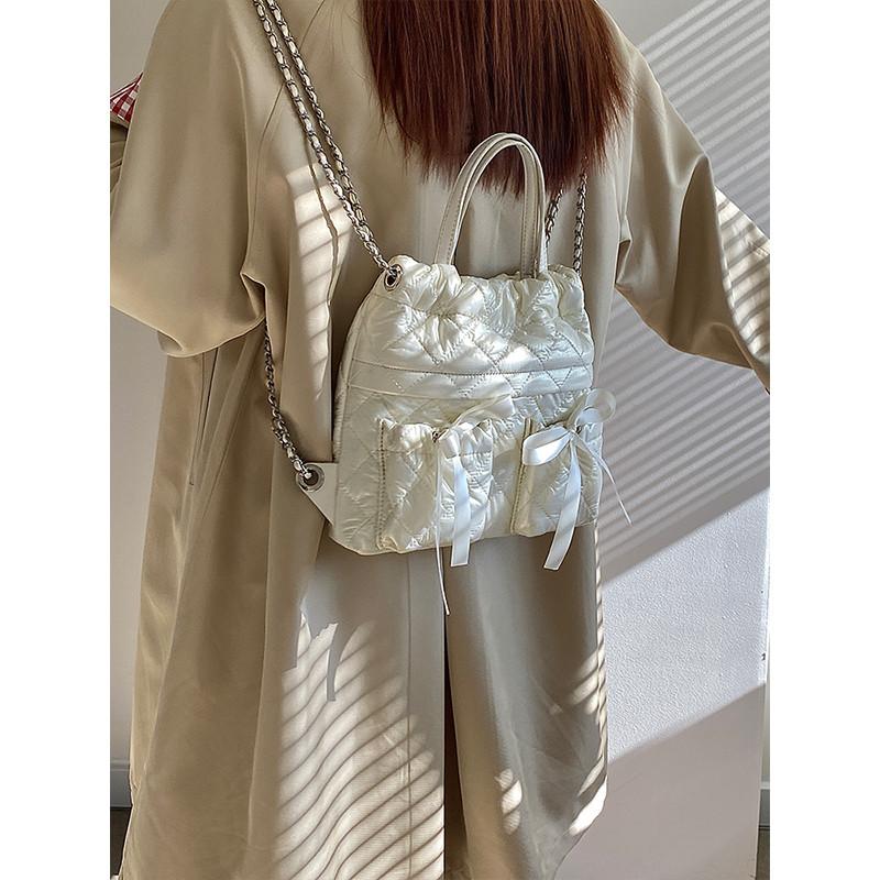 IELGY Korean Version All-Match Fashion Chain Backpack