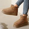 New Round Head Suede Sexy Comfortable Warm Casual Snow Boots Winter Thick-soled Walking Boots for Women