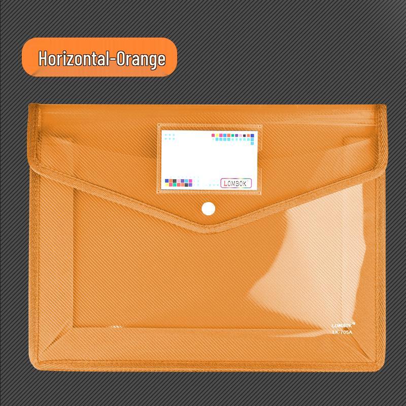 Прозрачная папка-конверт А4 с утолщенной кнопкой-застежкой - Большая вместимость для хранения студенческих материалов и организации документов 990₽