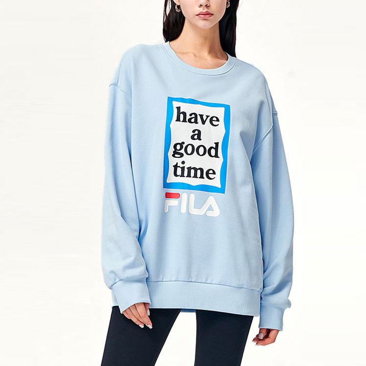 New FILA Have A Good Time Collection Sweatshirts Unisex Laiwu Blue F11U149204F-LB
