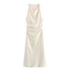 Satin Long Dresses for Women 2026 Summer Slip Midi Dress Woman Sexy Evening Party Dress Sleeveless Female Elegant Dresses