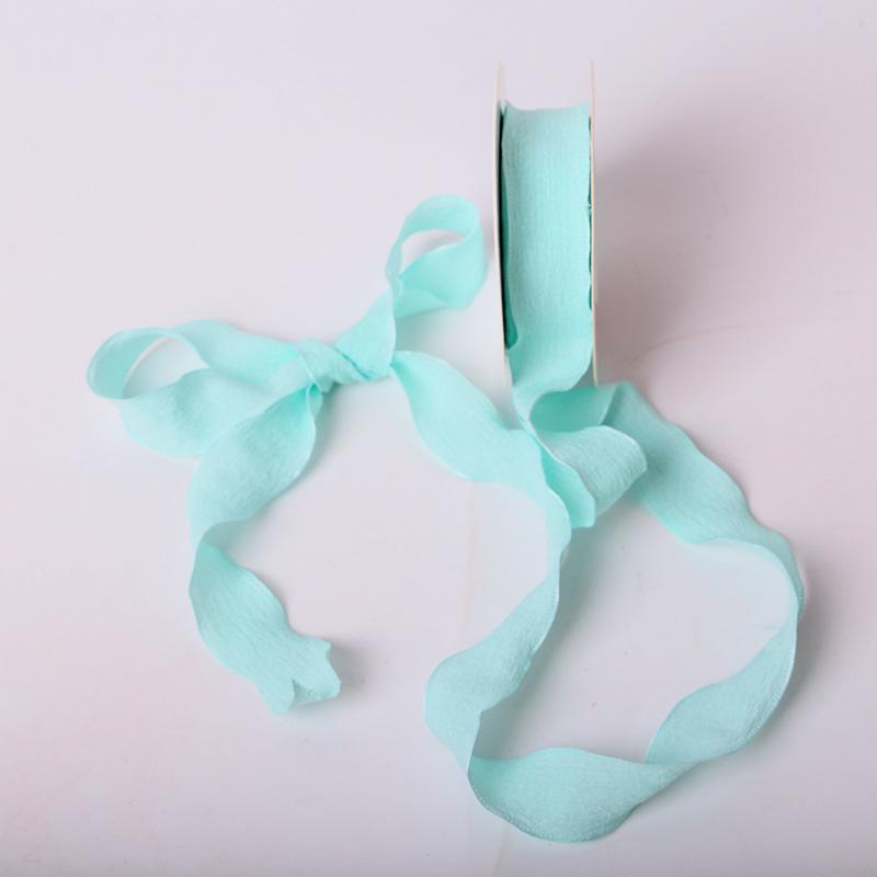 2.5cm Bubble Pleated Ribbon Flower Bouquet & Gift Box Decoration Fishtail Gauze DIY Packaging Ribbon