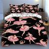 Ballet Dancer Illustrations Bedding Duvet Cover Sets Duvet Covers Pillowcases Gifts (1 * Duvet Cover 2 * Pillowcases, Without Duvet Insert)