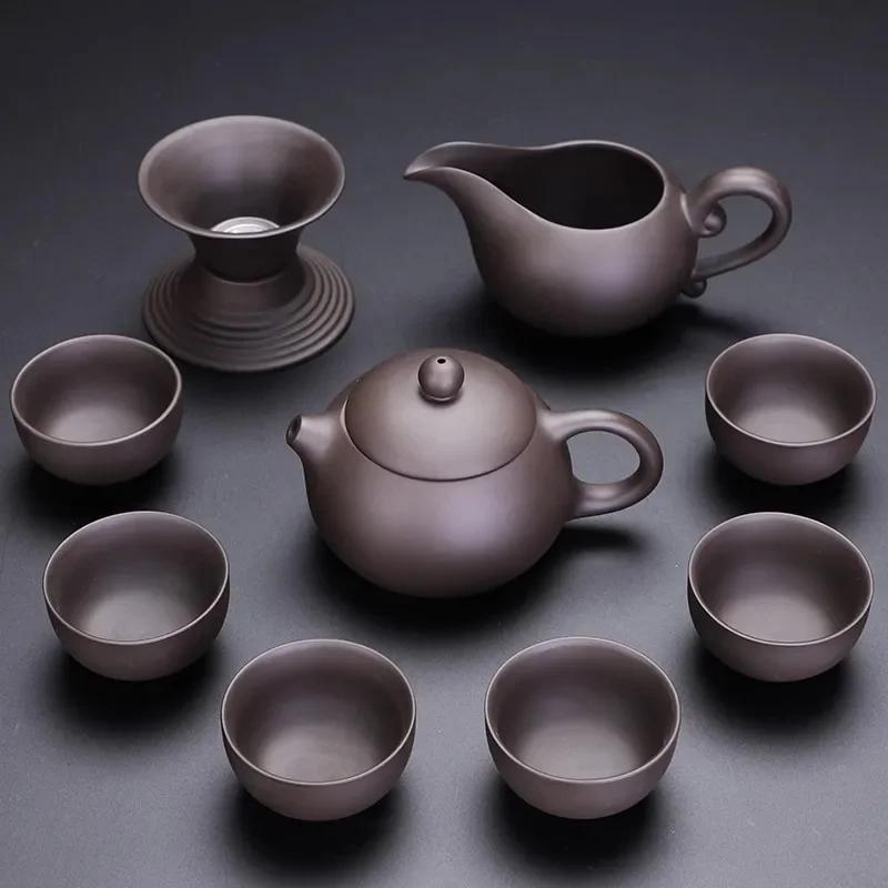 Handmade Purple Clay Teapot Tea Cup Tea Ceremony Ceramic Tea Set Kung Fu Pot Pot  Cup Chinese Beverage High Quality