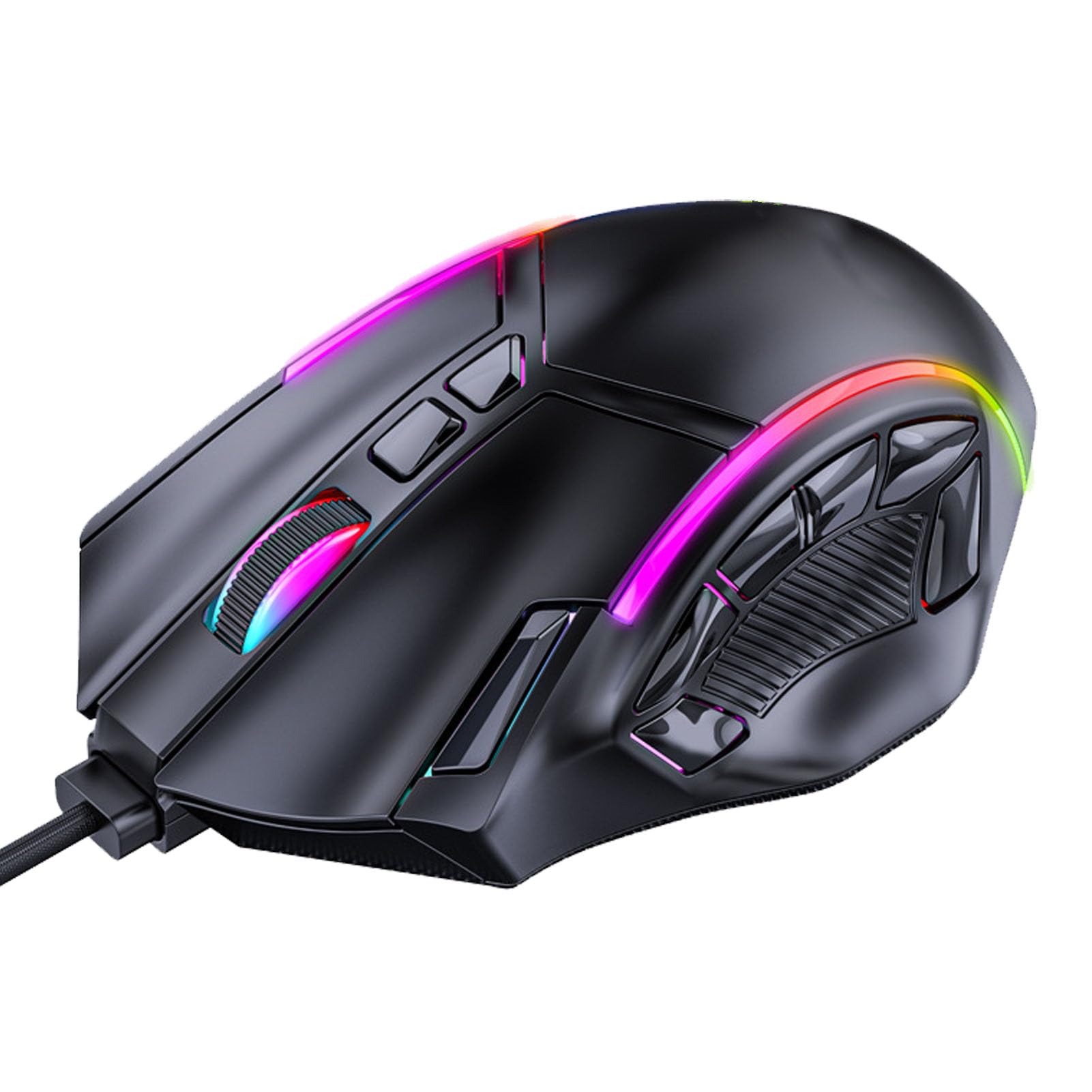 

RGB Gaming 12800 DPI Wired Gamer 12 Macro Buttons 6 DPI Ergonomic Mouse for Computer Replacement Accessory Mouse, Mouse, & Levels, Gamers,