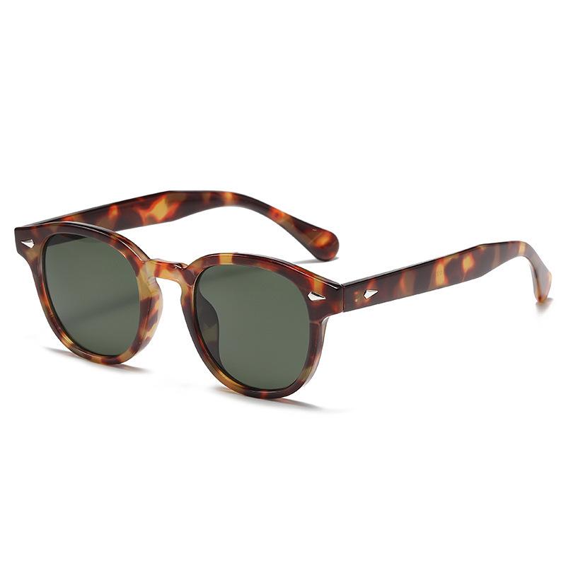 Trendy Women's Retro Round Frame Anti-UV Sunglasses