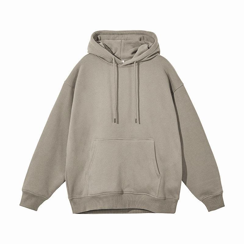 Unisex Heavyweight Hoodie: Solid Color American Street Style for Autumn/Winter