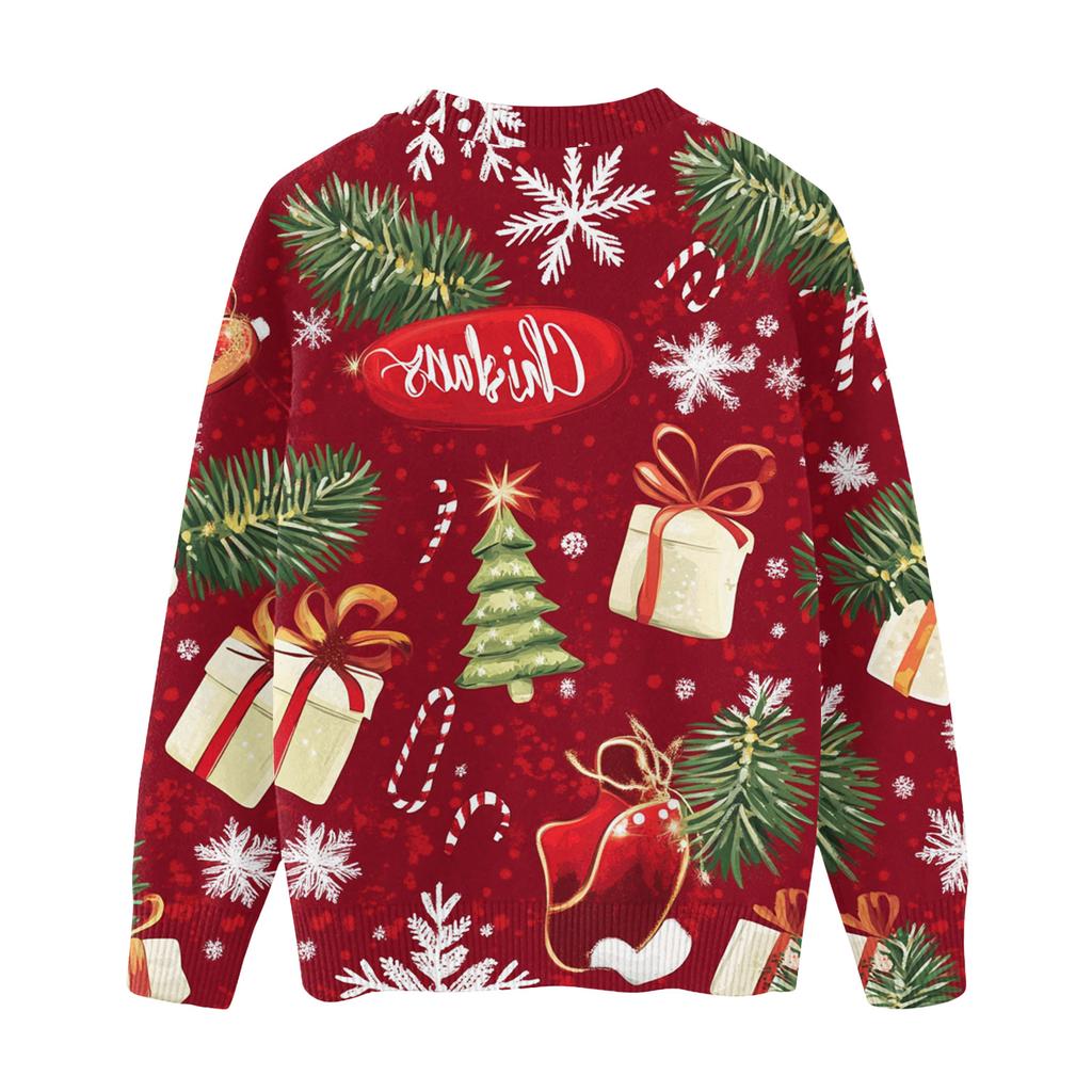Christmas Day Sweatshirts For Children Boys And Girls Knit Sweater Cute Shirt Fall Crewneck Pullover Tops
