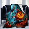 1pc Lively Pumpkins and Ghosts Blanket  Soft Warm for Home Decor, Living Room, Travel, Camping, Car Blankets, Beach