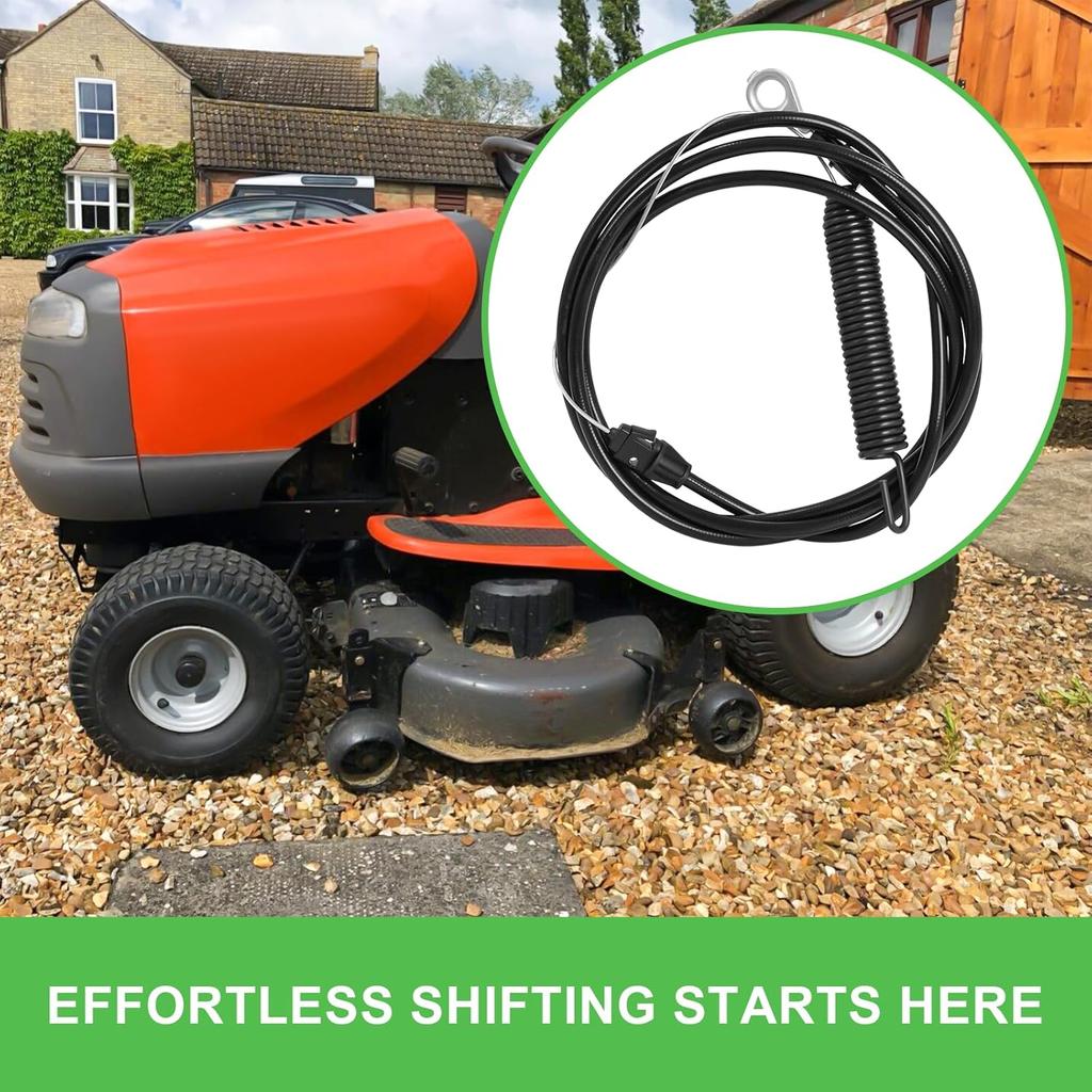 Podoy 532435110 Clutch Cable Compatible with Husqvarna YTA19K42 YTH21K46 YTH22V46 YTA18542 AYP Poulan Lawn Tractor Blade Cable with Spring Assembly