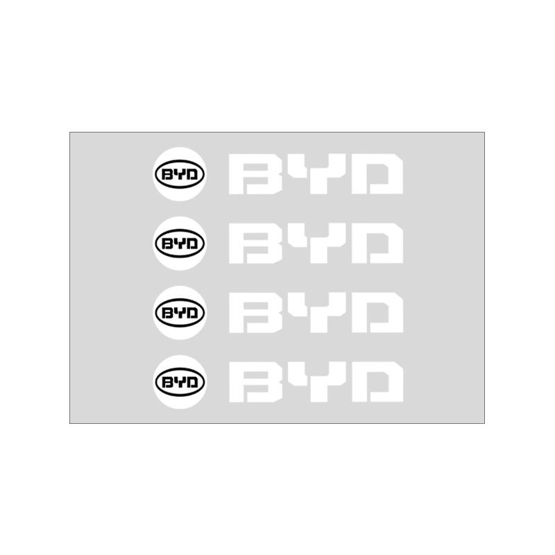 

4Pcs Car Door Handle 3D Stickers Tire Rear View Mirror Decals Decoration For BYD F3 E6 Yuan Plus Atto F0 G3 I3 Ea1 Song Max Tang