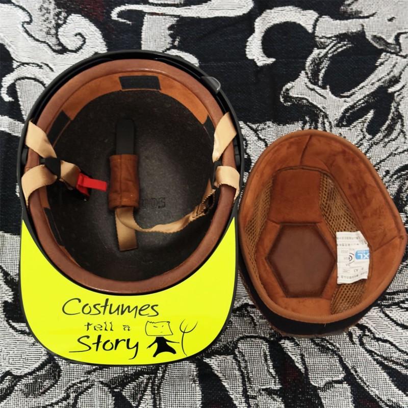 Vintage-Style Open-Face Motorcycle Helmet Men Women ABS Full-Season Scooter Riding Half