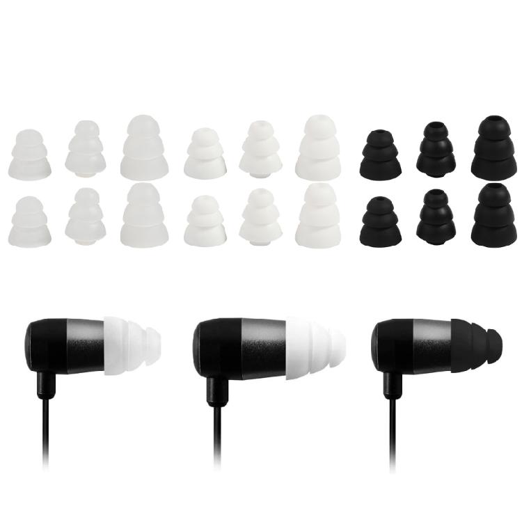 Triple Flange Ear Tips Earbuds Silicone Pads For In Ear Headphones In-Ear 4.0mm