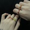 Retro Red Drip Glaze Love Open Ring Women'S Niche Light Luxury Personality High-End Sweet Cool Ring