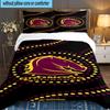 Brisbane Broncos 3PCS Bedding set,Ideal for 1pc Duvet Cover And 2pcs Pillowcases Perfect for Fan gift,Ideal for Bedroom, Dormitory