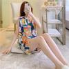 Cotton and silk pajamas women's summer thin loose sleeveless artificial cotton loungewear can be worn outside student cotton silk suit plus size