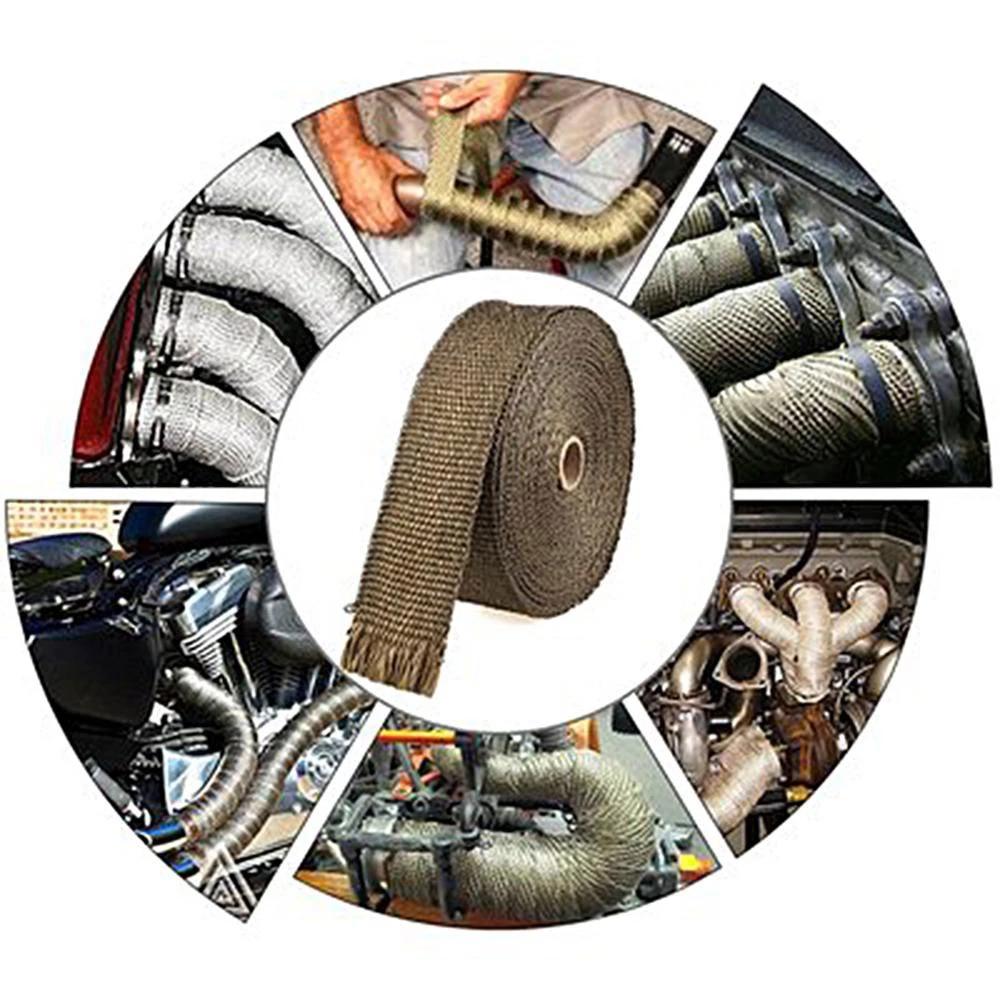 Motorcycle Exhaust Muffler Thermal Tape Hand Wrap Insulation 5cm 5M Car Dirt Bike Enduro Exhaust System Motocross Accessories