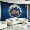 New York Mets Wandteppich Ästhetischer Wandbehang Bedruckter Stoffdecke Dekorative Wandteppiche für Schlafzimmer Wohnzimmer Heimdekoration