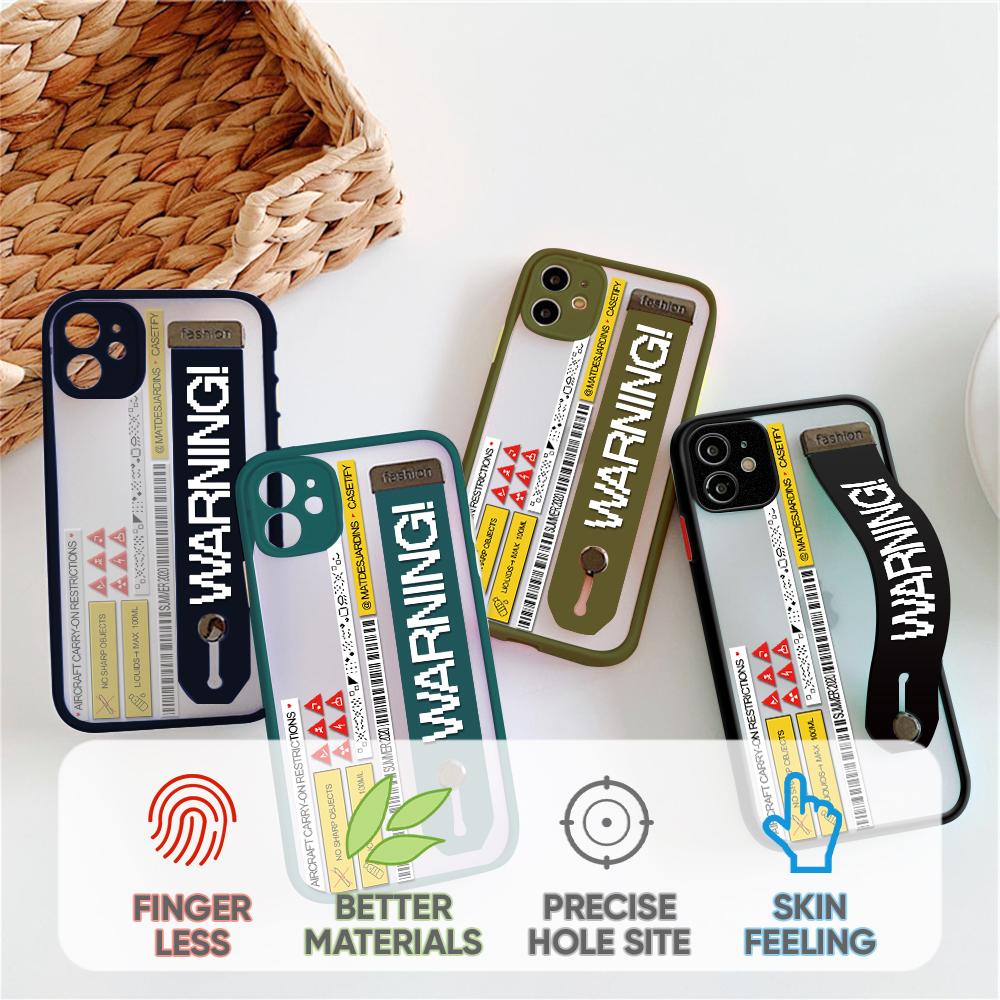 

Модный нарисованный узор (С браслетом) Противоударный матовый чехол для телефона с полной защитой объектива для IPhone Samsung Huawei Xiaomi OPPO Vivo Infinix Huawei P40 Lite 4G чёрный