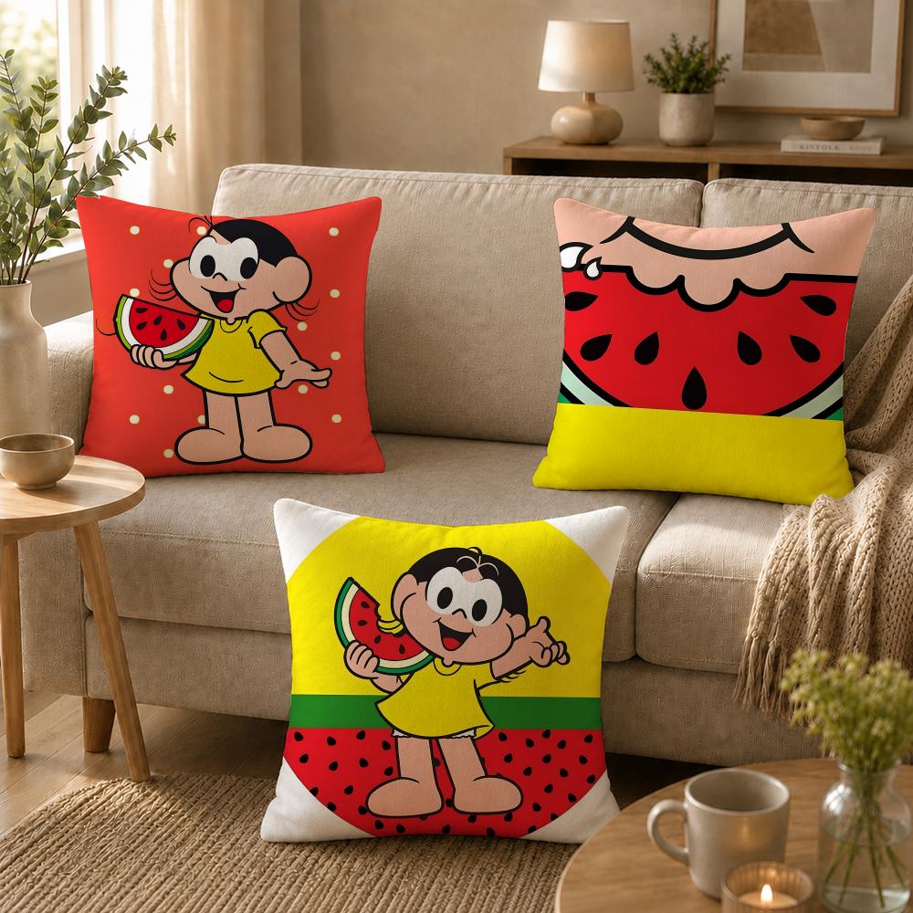 Character MMagali Cartoon Cushion Cover Soft Short Plush SkinFriendly Cushion Case for MultiScene Use