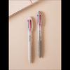 [K-Stationery] Daiso Korea 3-Color Ultra Low Viscosity Ballpoint Pen 0.38mm - 2P Set Sand Cream (Smooth Writing)