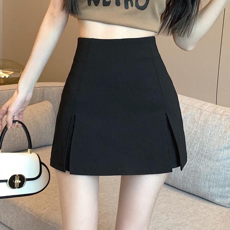 

Women s High Waist A-Line Black Slit Bodycon Midi Skirt - Autumn/Winter 2024 Collection 3XL (Recommended for 148-158 jin)