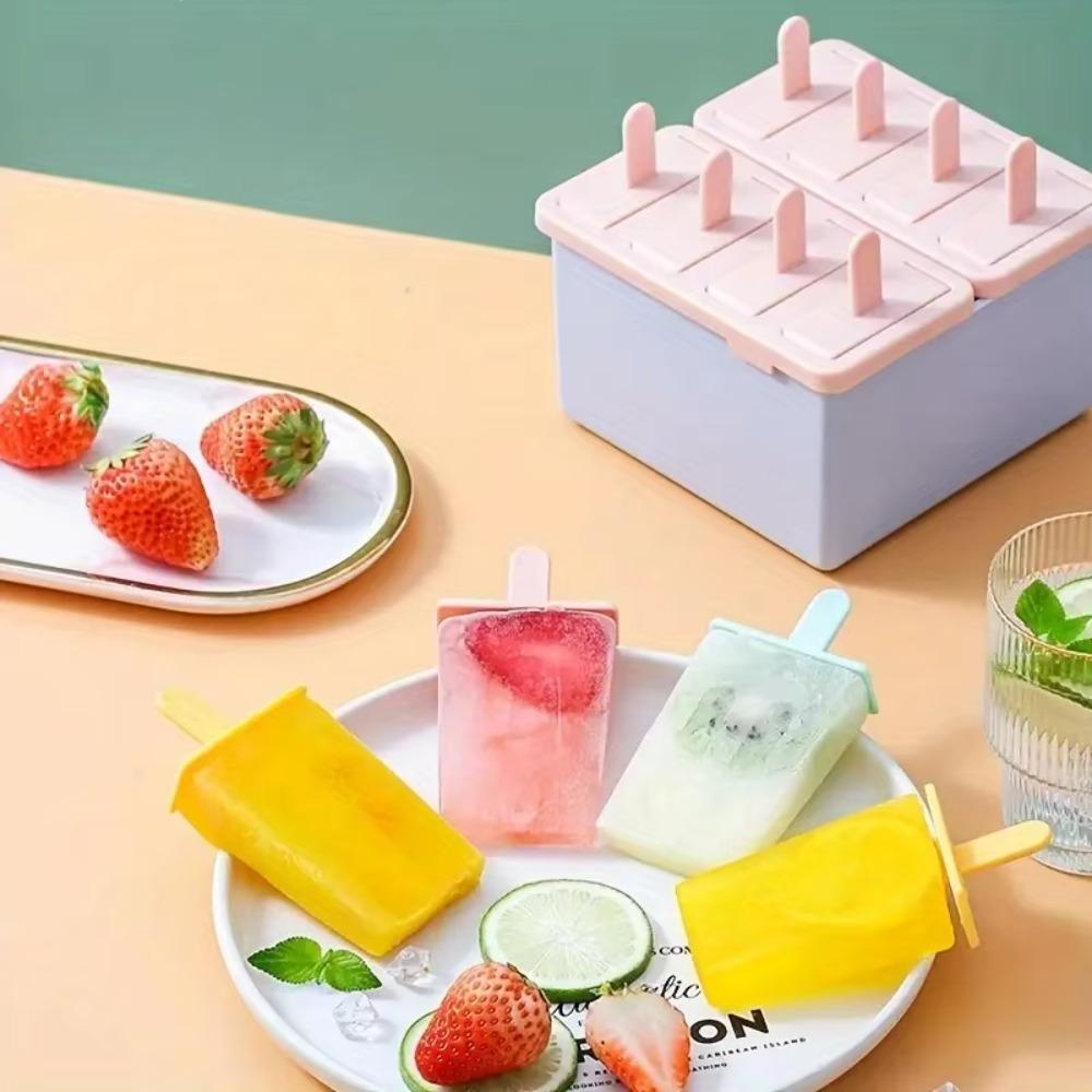4/8 Grids Popsicle Mold Food-Grade Material Sorbet Mold Kitchen Gadgets Popsicle Maker  Summer