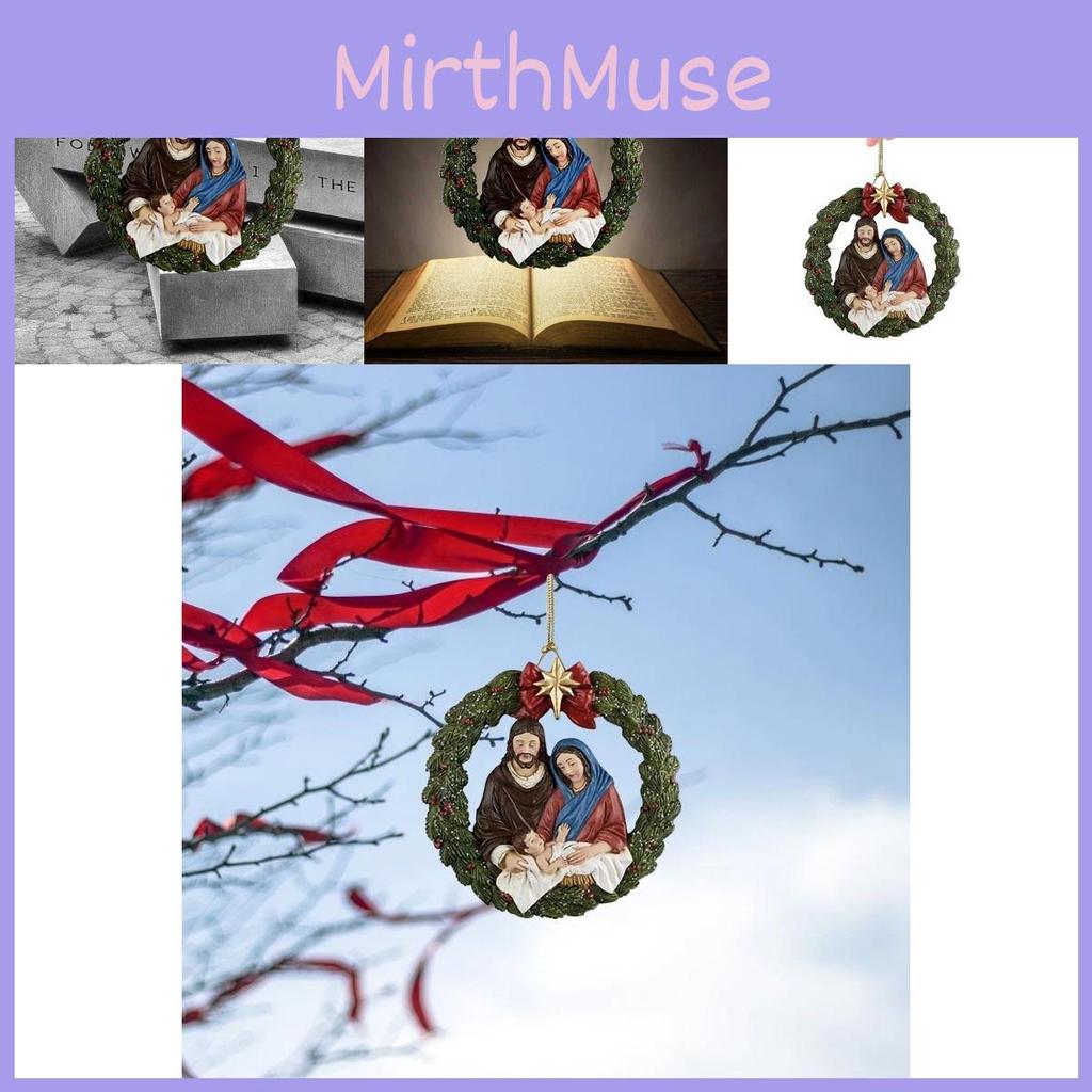 Elegant Acrylic Jesus Birth Christmas Tree Ornament For Home Decor And Rearview Mirror