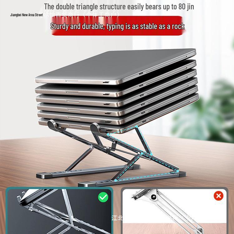 Aluminum Double Layer Laptop Stand: Portable, Liftable, Folding, and Cooling
