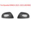 Carbon Fiber Interior Trim Window Button/Door Bowl /Front Water Cup Holder/Steering Wheel Decoration For Hyundai IONIQ 6 LHD