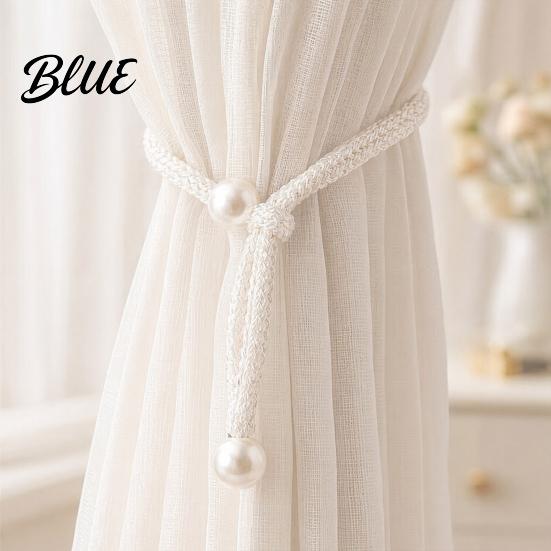 Decorative Curtain Holders Backs Drape Adjustable Window Pearl Tieback 2Pcs Faux Holder Ties Holdbacks