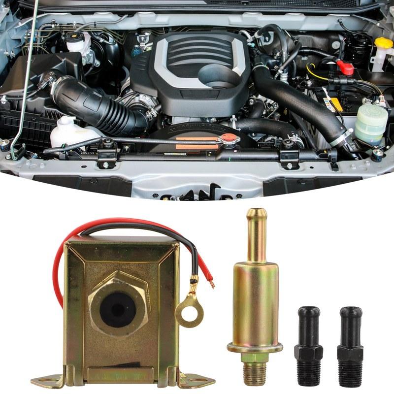 12V Inline Fuel Pump Electric 2 54PSI Low Pressure for Diesel and Gas Vehicles with Copper Core and Iron Shell Components