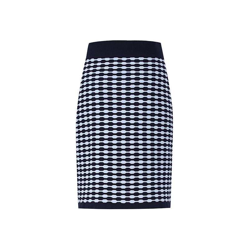 SOUP Wave Pattern Knit Skirt (Sz3Ks35)
