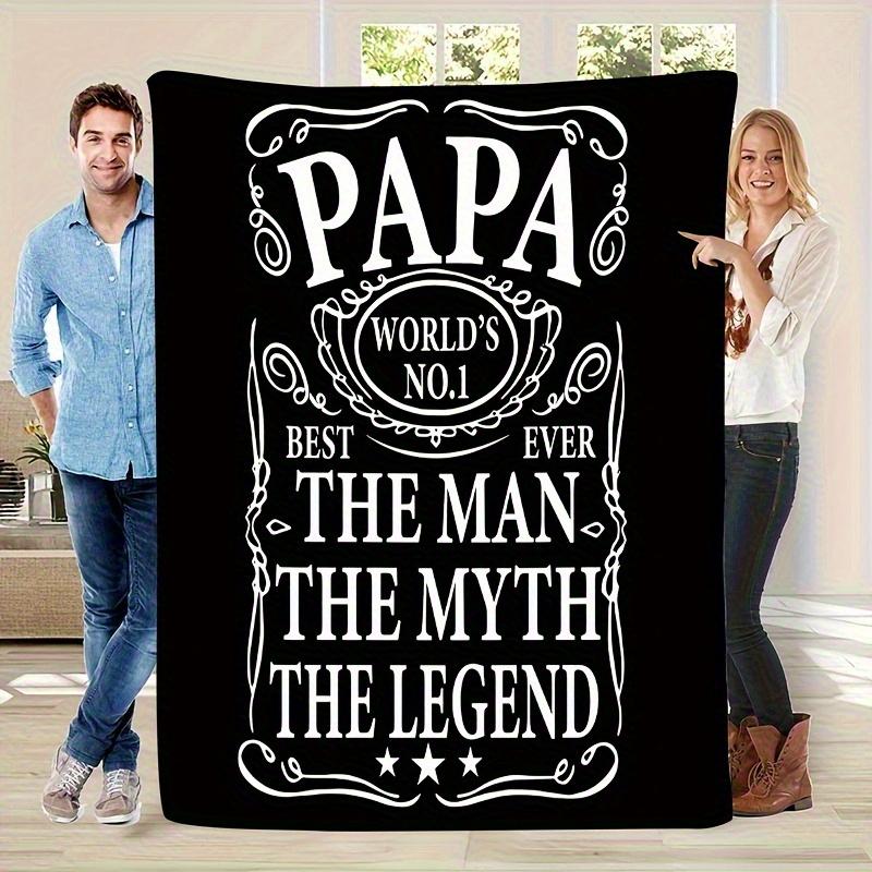 Comfortable Dad Themed Flannel BlanketSoft Warm and Tear ResistantVintage World First Men Starry Sky Pattern DesignFour Se