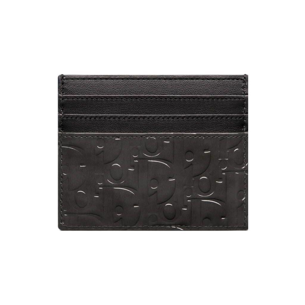 Dior Gravity Print Leather Card Holder Men Accessories Black 2ESCH135DOV-H00N