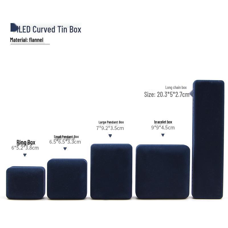 Creative LED Velvet Jewelry Storage Box for Rings, Pendants, Necklaces, Bracelets, and Bangles.