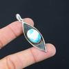 Natural Santa Rosa Turquoise Gemstone Pendant 925 Sterling Silver For Women