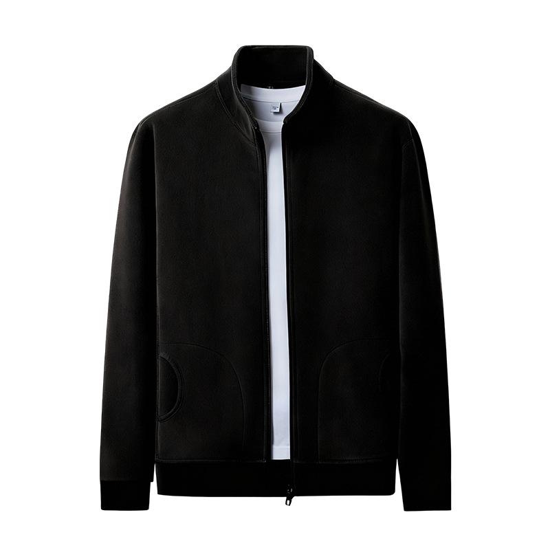 Men s Heavyweight Sherpa Zipper Hoodie - Double-Sided, Long Sleeve, Plus Velvet, Autumn Winter Jacket 3XL