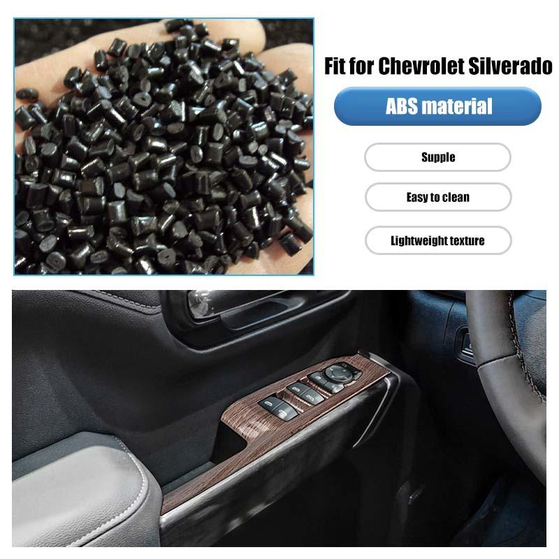 ABS Decoration Cover Steering Wheel Central Control Protection Sticker For Chevy Silverado 2019-2021 4-Door Premium Version Interior Accessories