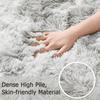 Soft Fluffy Plush Tie-Dye Carpet Gradient Long Fine Hairs Fabric Bedside Mat Rug For Girl's Bedroom Non-Slip Mat Home Decor