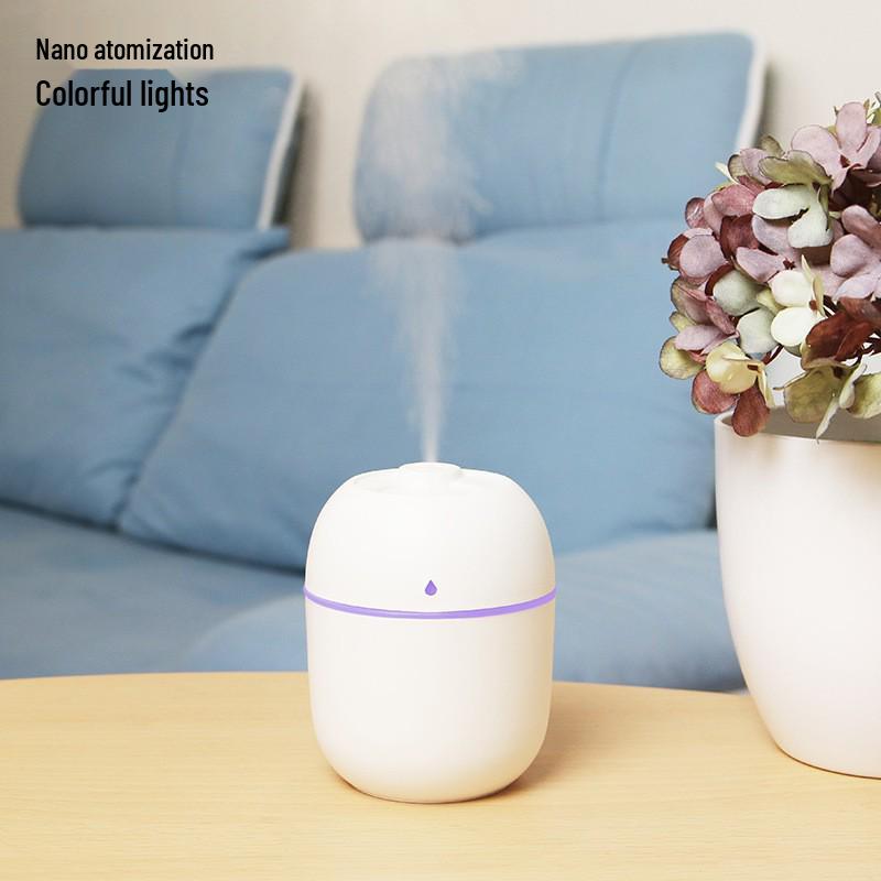 

Portable USB Air Humidifier for Bedroom - Compact Design, Atomizing Hydration, and Spray Function