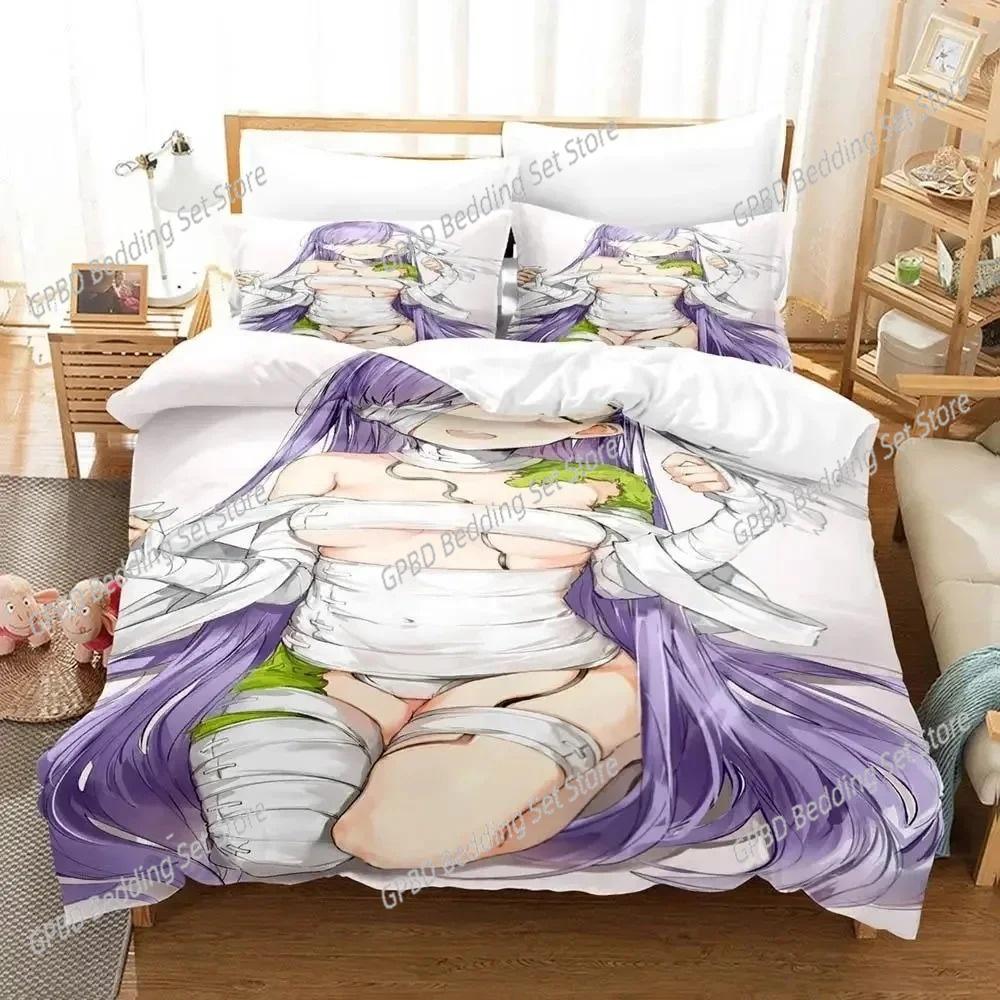 Mummy Girls Anime Ložní souprava Povlak na přikrývku Ložní souprava Povlak na peřinu Povlak na polštář Přikrývka king Queen Size Chlapecká Dospělá Ložní souprava