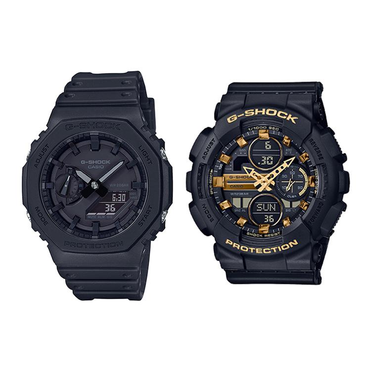 CASIO Унисекс Серия Парных Часов Черные Часы GA-2100-1A1+GMA-S140M-1AER