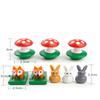 Cute Children Brain Development Toys Bunny Bouncing Game Kids Puzzle Board Checkers Toy Rabbit Fox Moving Strategy Tabletop Gift
