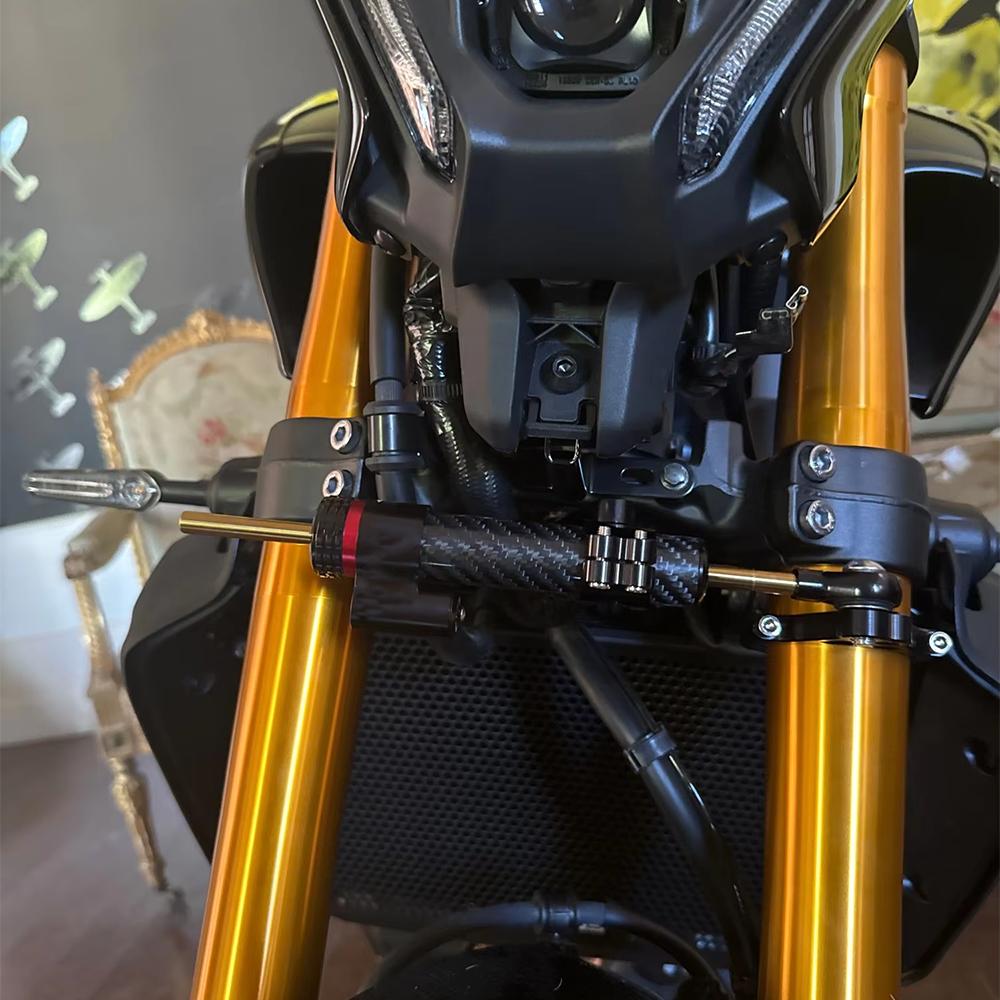 Motorcycle Steering Damper Mount Bracket Stabilizer Support For YAMAHA MT 09 MT09 SP 2021 - 2024 Speed Wobble Safety Accessories